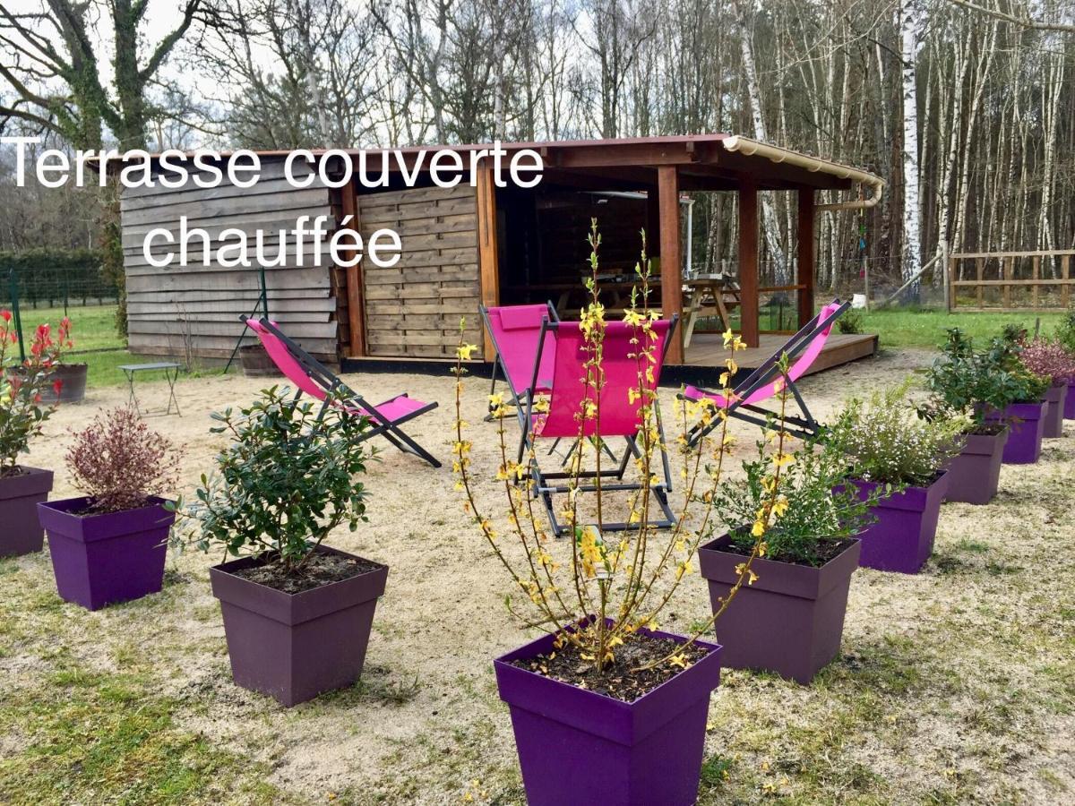 Roulottes Du Chalet Des Pins Rougeou Buitenkant foto